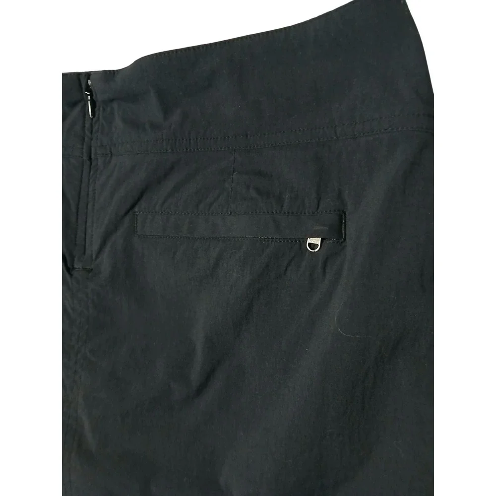 Royal Robbins Jammer Skort Black Hiking Active Travel golf Skirt Women Size 8